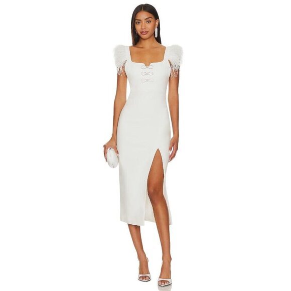 Likely White Wedding Dress with Feather Details - Picture 1 of 13